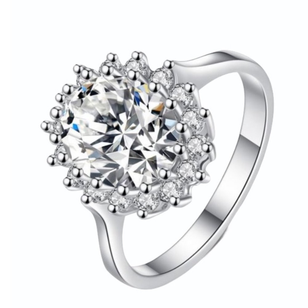 White Sapphire 925 Sterling Silver Ring